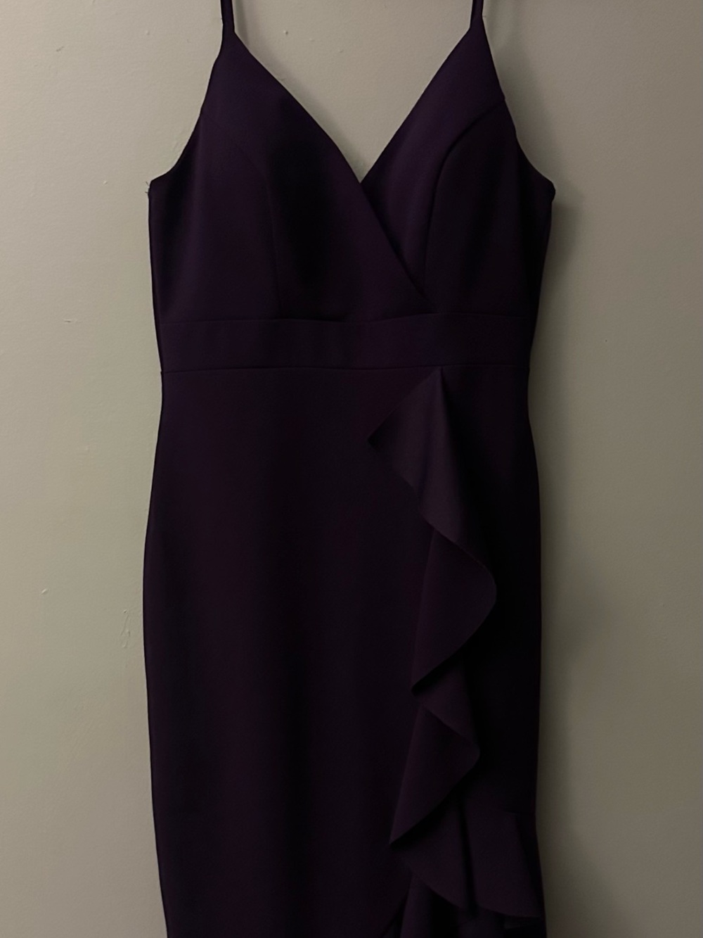 Charlotte Russe Plum Strapless Ruffle Sheath Dress